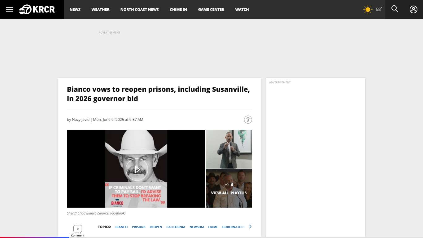 Bianco vows to reopen prisons, including Susanville, in 2026 governor bid